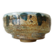 Brutalist glazed chamotte stoneware bowl