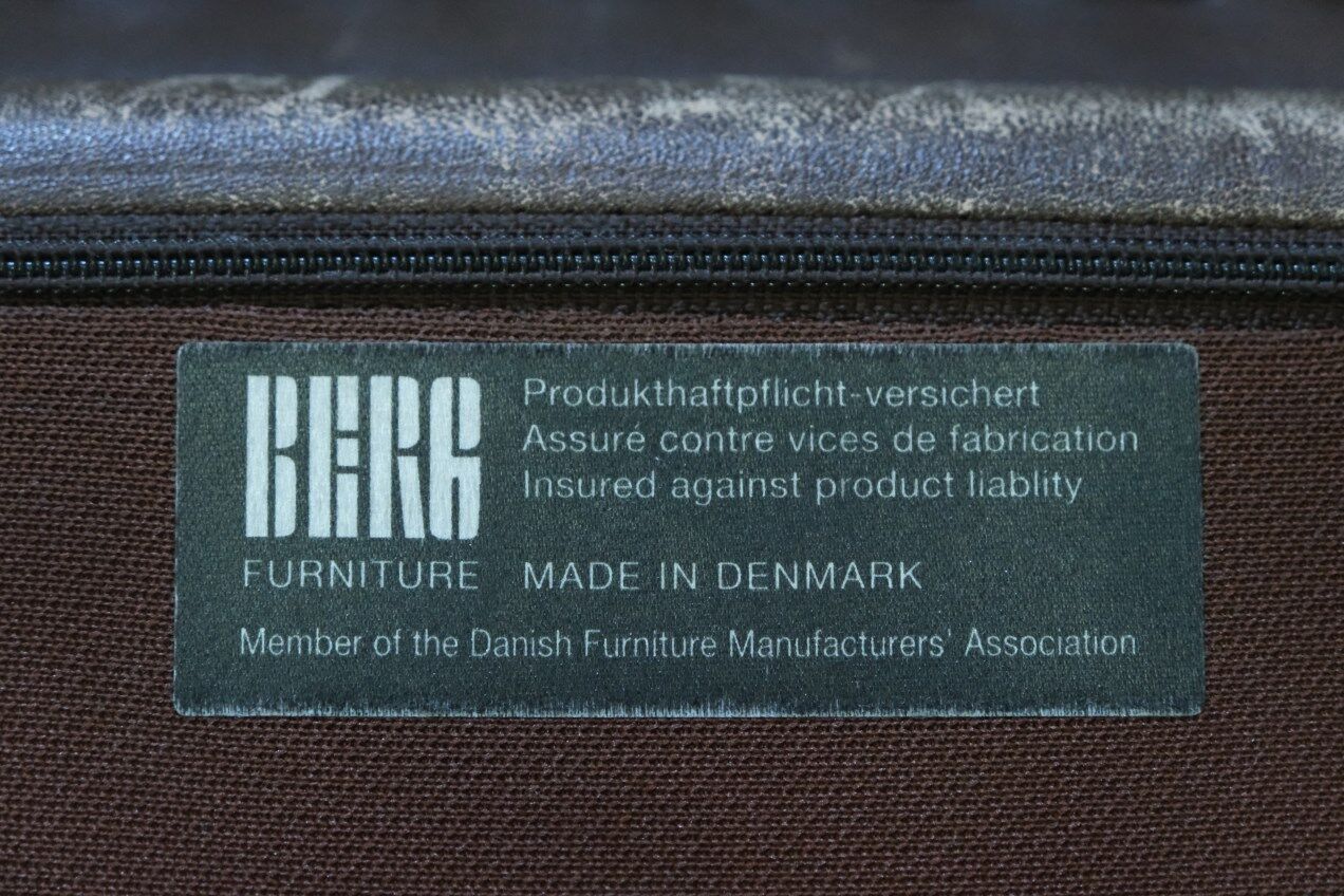 Mid-Century Danish Teak & Leather Ottoman from Berg Furniture, 1970