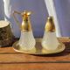 Vintage table set in chiseled glass and gilding