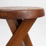 Iconic Pierre Chapo model S31 stool in elm wood, France 1974