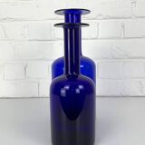 Pair of Danish Holmegaard Gulv vases design Otto Brauer in cobalt blue glass