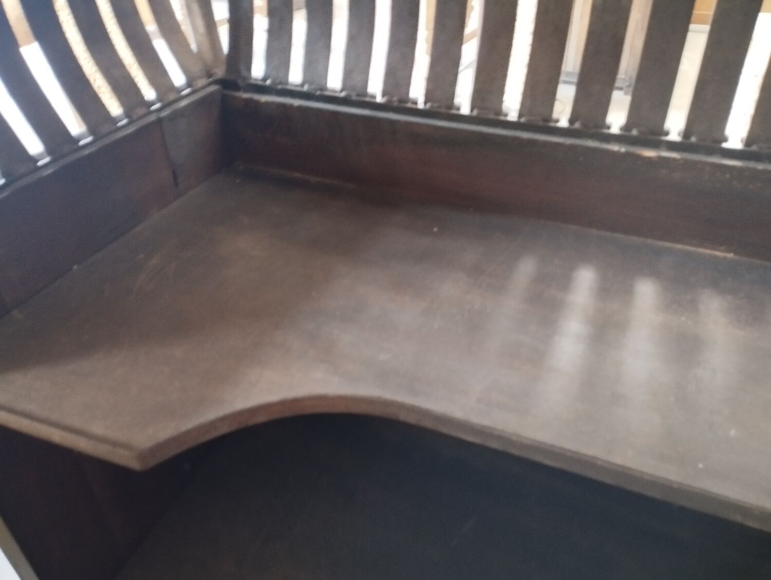 Wood and steel bar counter