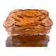 Amber glass rectangular flush mount ceiling or wall light