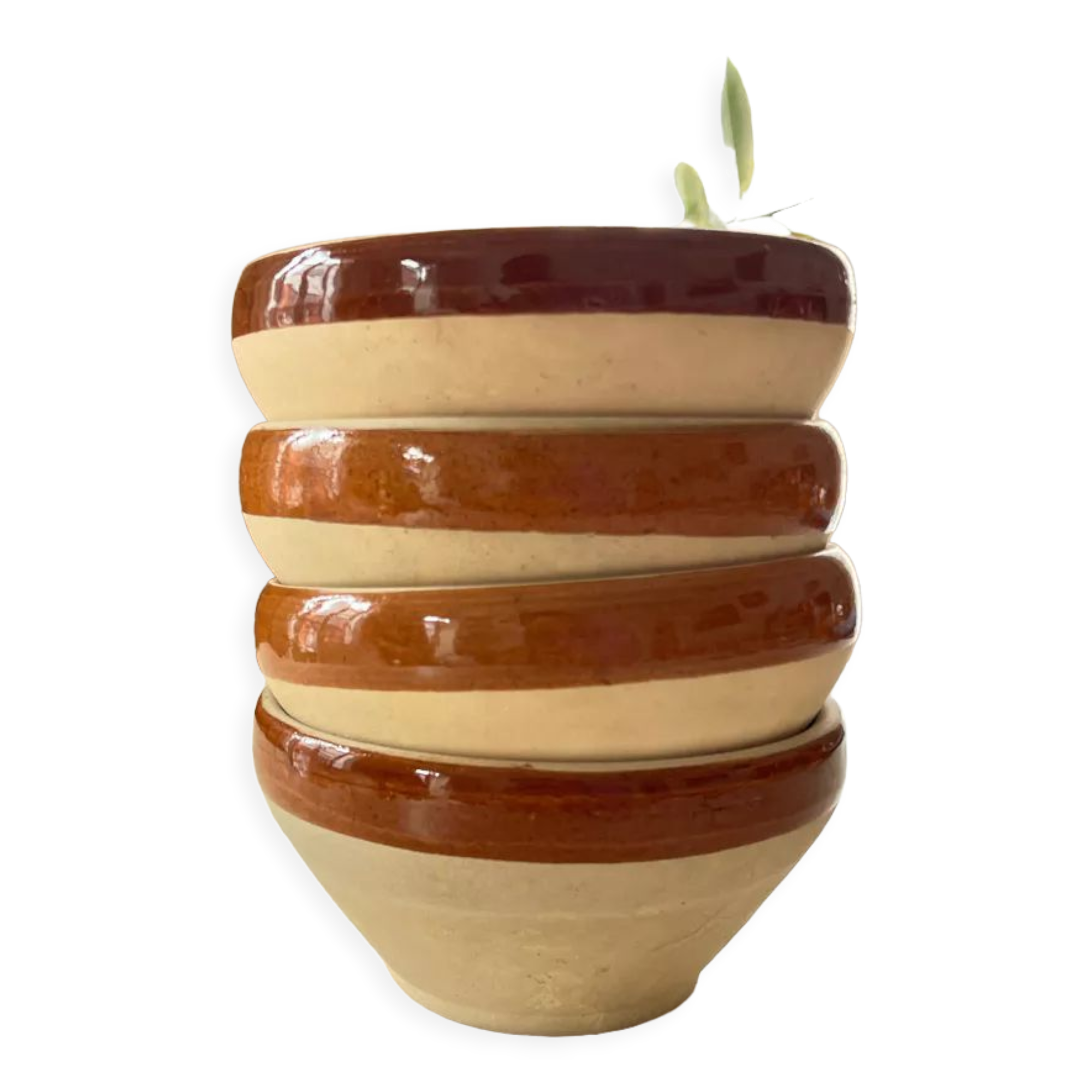 Set of 4 bowls in sandstone