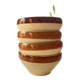 Set of 4 bowls in sandstone