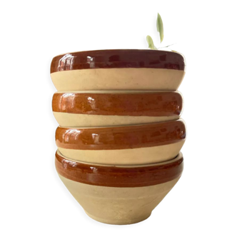 Set of 4 bowls in sandstone