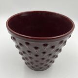 Burgundy ceramic planter