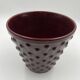 Burgundy ceramic planter