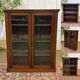 19th-century English mahogany display cabinet