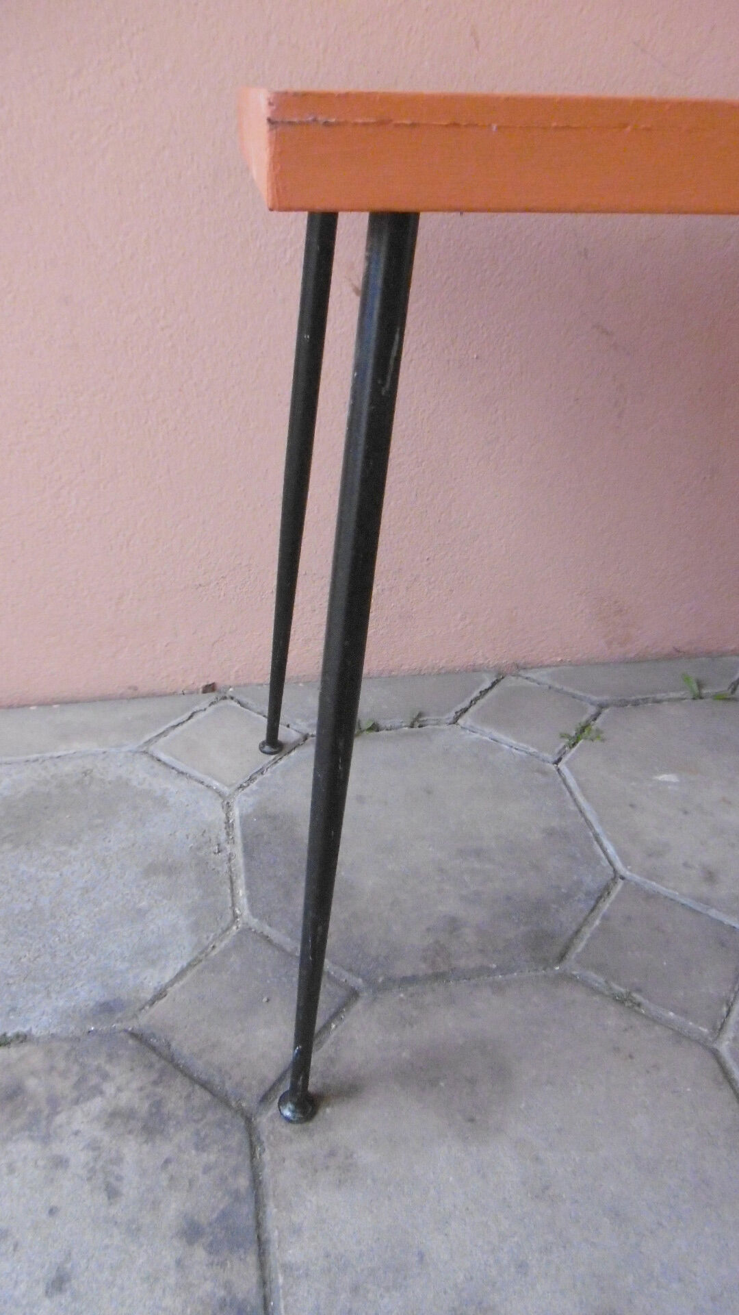 VINTAGE DESSERT TABLE - 70S - WOOD AND METAL