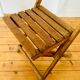 Two vintage wooden folding chairs, circa 1960