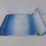 old blue enamelled steel utensil drainer