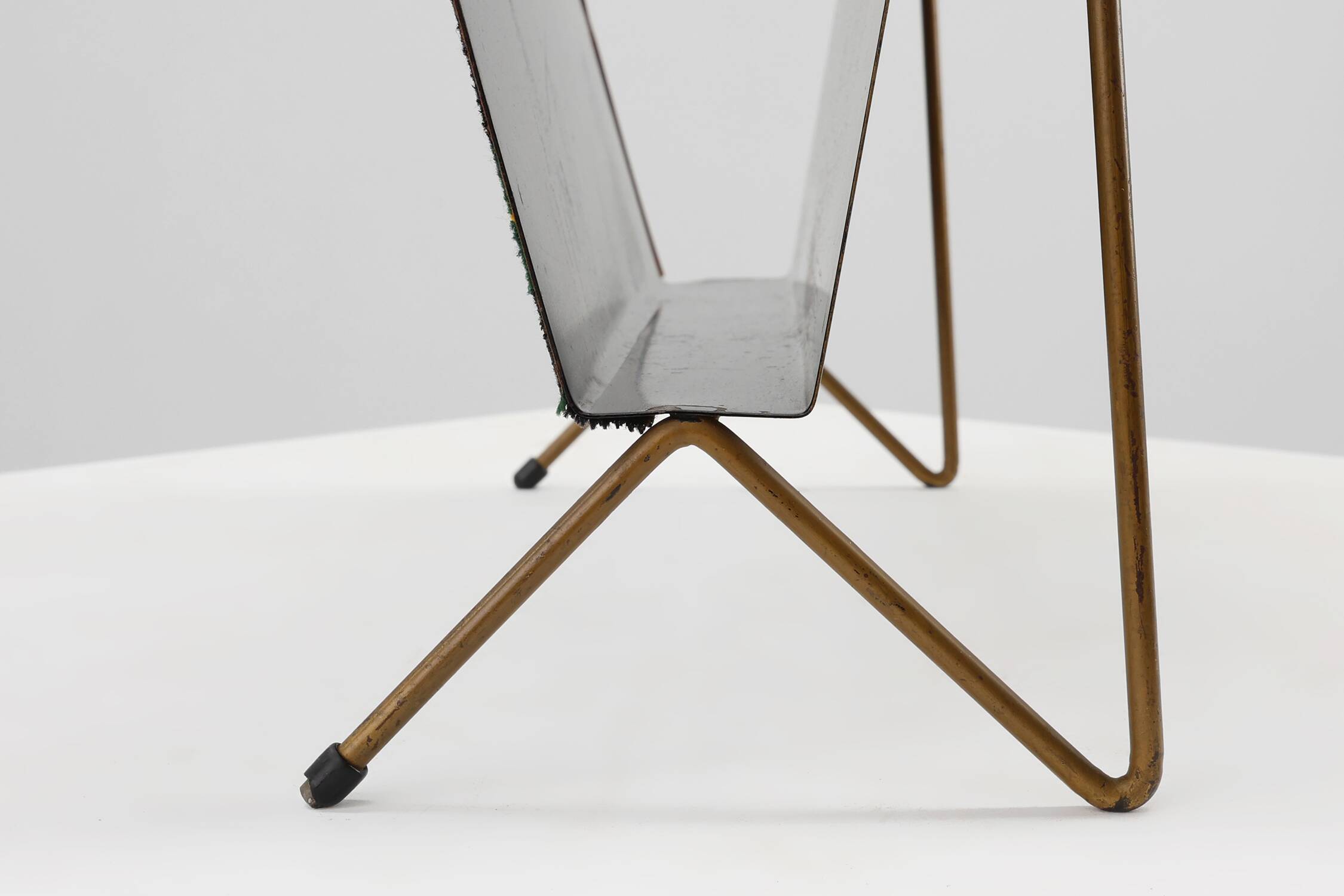 Mid-Century Modern Magazine holder with Bamboo Handle, Belgium 1960s