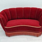 1960s danish vintage 2 seater "banana" sofa