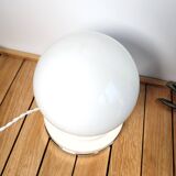 Vintage ceramic and chrome globe lamp