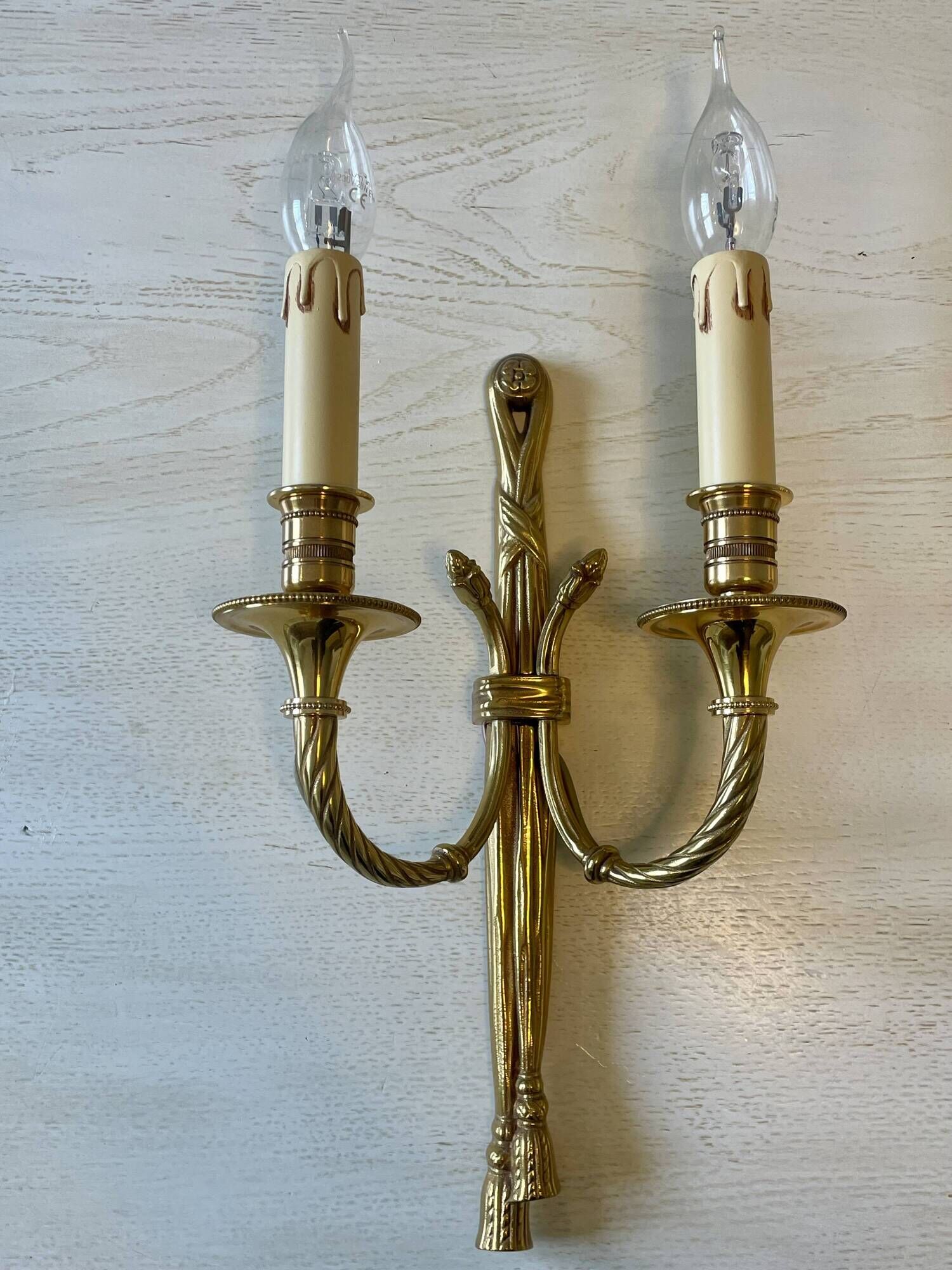 Pair of wall sconces Lucien Gau Paris model 16642