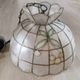 Mother-of-pearl and brass pendant light, vintage light fixture, 1950s