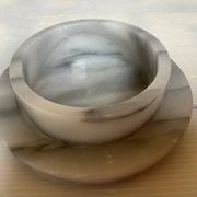 Vide poche baguier marbre gris blanc