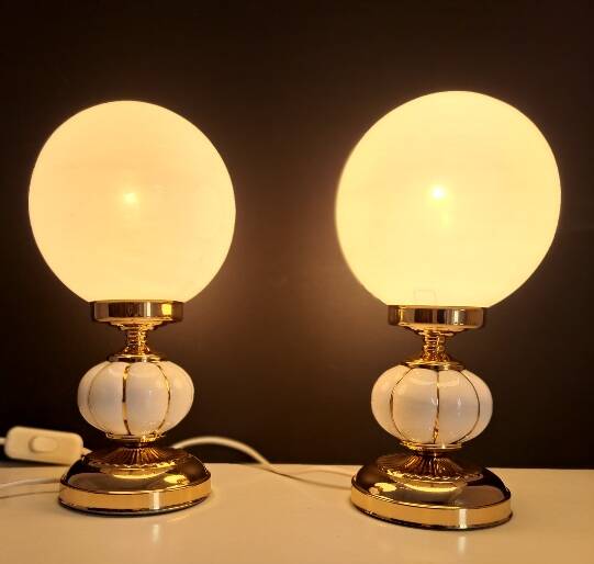 Pair of bedside lamps