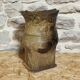 Vase made from a slab of scarified stoneware