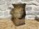 Vase made from a slab of scarified stoneware