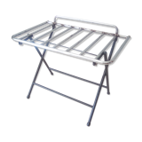 Side table, vintage suitcase carrier