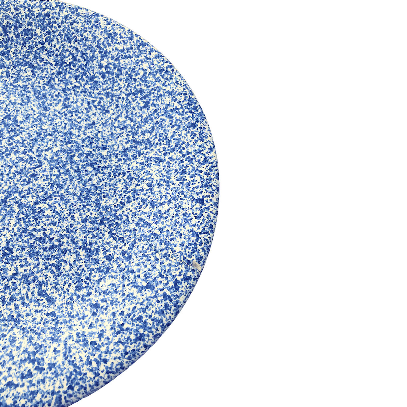 Two vintage speckled plates