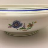 Salad bowl " Lourioux Foëcy " with flower motifs.