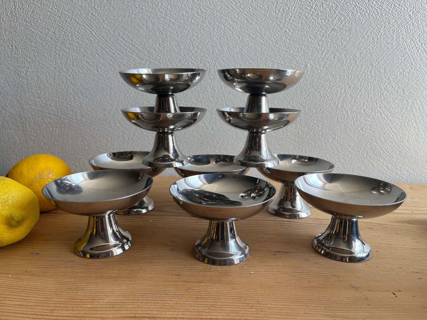 Vintage stainless steel ice cream scoops