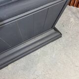 Old wooden counter, black patina