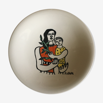 Hand enamelled earthenware cup after Fernand Léger (1881-1955)