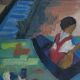 Painting the beach year 60s/70s Vintage