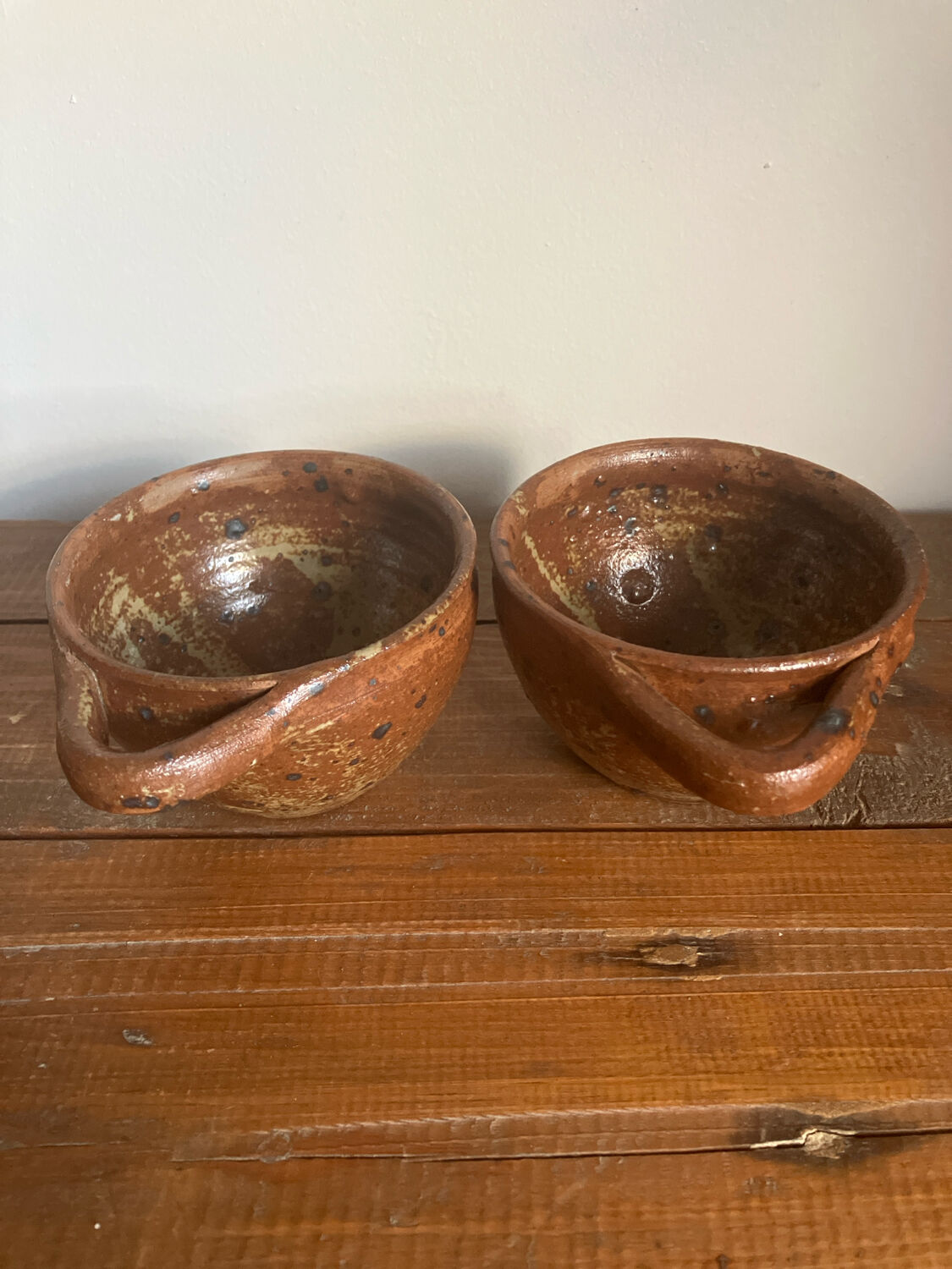 3 stoneware bowls