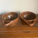 3 stoneware bowls