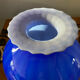 Large Murano glass spherical vase in two-tone glass paste