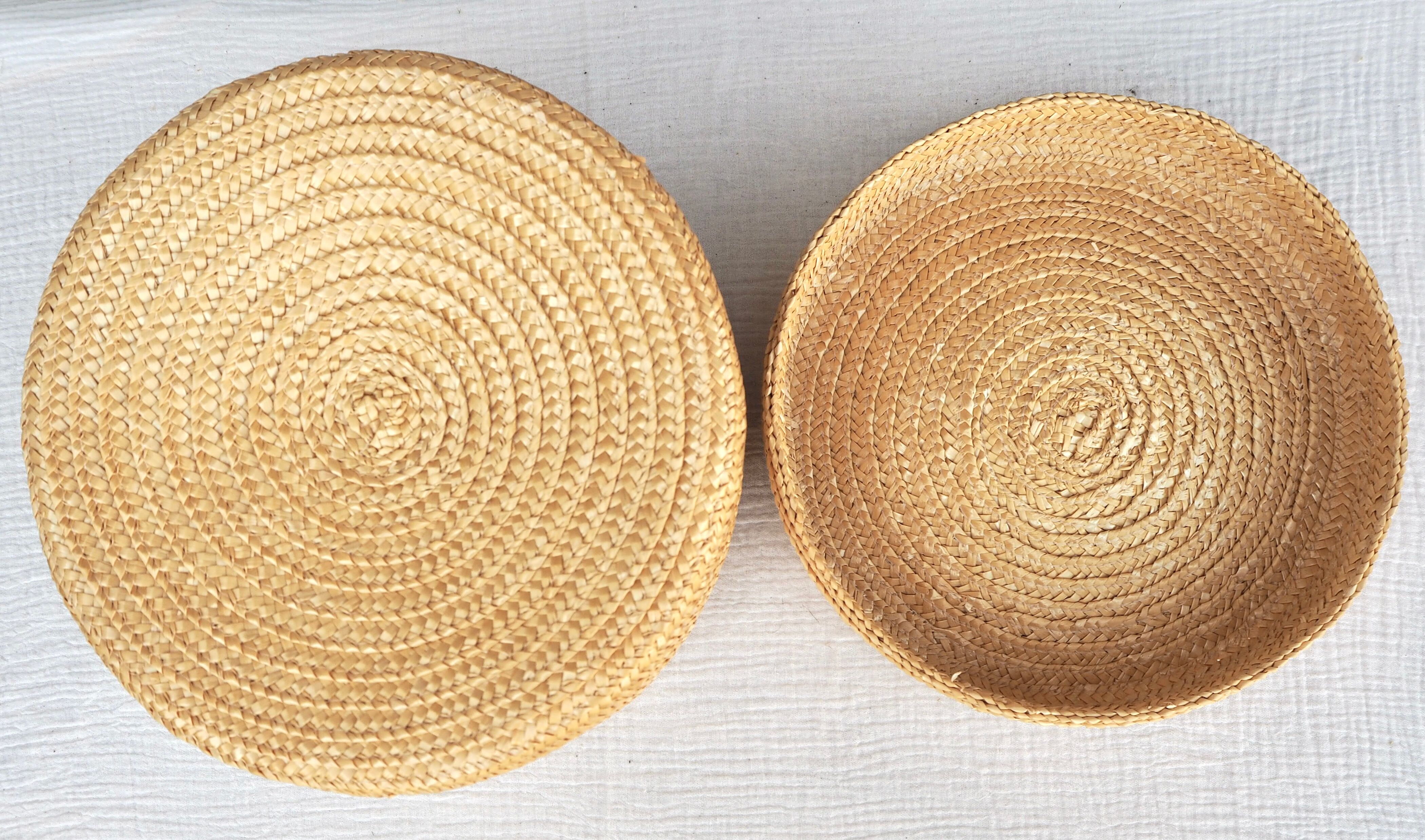 Straw covered basket