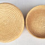 Straw covered basket