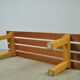 Vintage handmade robust slatted BENCH, Netherlands 1970s