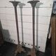 Pair of antique candlesticks, 110cm in height.