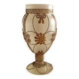 Vase verre et laiton