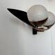 Vintage brass and opaline wall lamp, Arlus, France 1960s