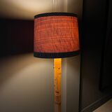 Vintage tripod rattan floor lamp