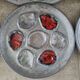 6 stoneware oil plates