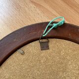 Mirror oval frame gilded wood