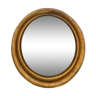 Miroir rond oval doré