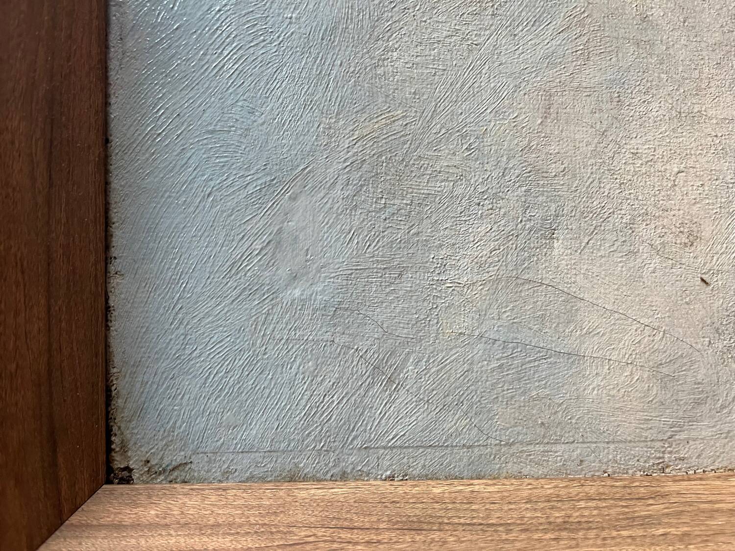 Cows in the pasture, oil on canvas, old painting