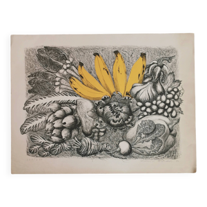 Lithographie nature morte