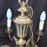 Gilded bronze chandelier in Louis XVI style, with 5 lights