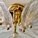 3-sheet Murano glass ceiling lamp for Novaresi