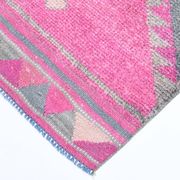 Pink Handmade Runner Rug, 82x336Cm